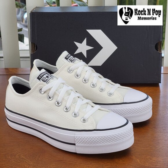 Converse Shoes - Converse Women's Chuck Taylor All Star Lift Ox Canvas A09992C Egret/White/Black